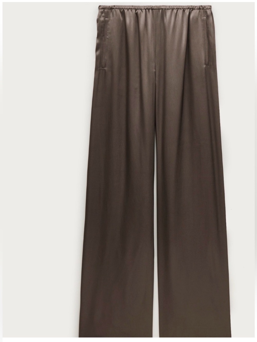 NEW J. Crew Cosmo Pants in Luster Charmeuse Smoky Wood Size Large CN714 $158 - Picture 3 of 9